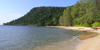 Sunset Beach at Koh Rong Samleum